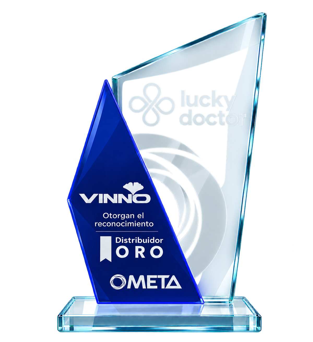 Reconocimiento Distribuidor Oro de VINNO y OMETA otorgado a Lucky Doctor